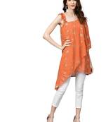 Rose printed georgette tunics