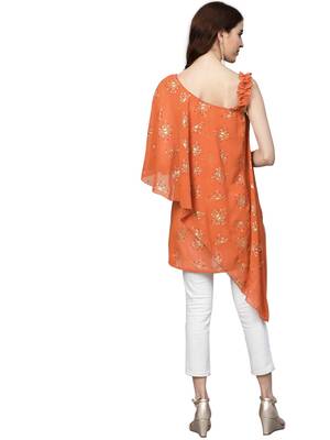 Rose printed georgette tunics 2