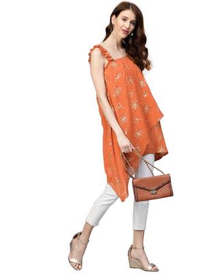Rose printed georgette tunics 4