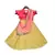 Yellow Lehenga with Pink Choli and Mirror Boti Dupatta