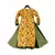 Yellow Brocade and Velvet Anarkali