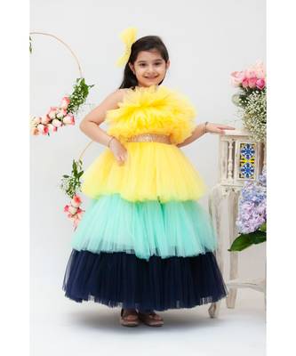 Multicolor Solid Silk Gown 2
