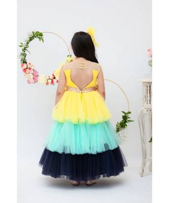 Multicolor Solid Silk Gown 3