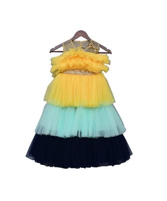 Multicolor Solid Silk Gown 1