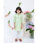 Polka Print Pathani Kurta Salwar