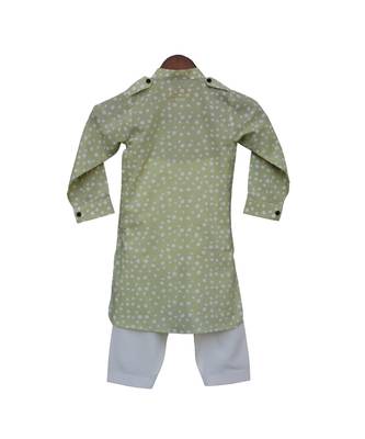 Polka Print Pathani Kurta Salwar 3