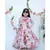 Pastel Peach Floral Print Anarkali