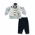 Blue Shirt with Pant and White Waist Coat Set