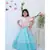 Blue Lehenga with Pink Choli and Mirror Boti Dupatta