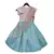 Blue Lehenga with Pink Choli and Mirror Boti Dupatta