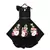Black Lycra Flower Dress