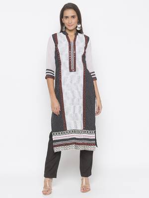 Black embroidered cotton party-wear-Kurti 2