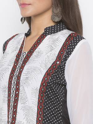 Black embroidered cotton party-wear-Kurti 5