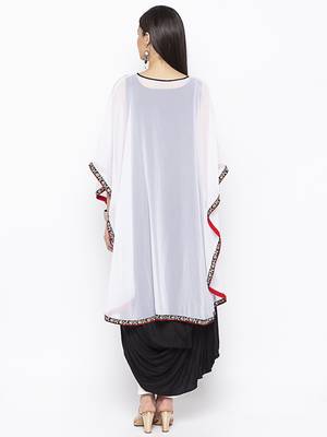 Black embroidered cotton party-wear-Kurti 4