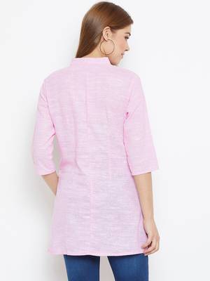 Pink printed cotton tunics 2