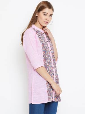 Pink printed cotton tunics 3