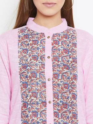 Pink printed cotton tunics 5