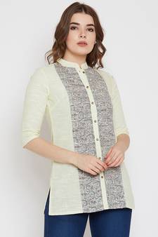 Lemon printed cotton tunics