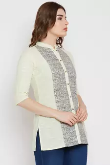 Lemon printed cotton tunics