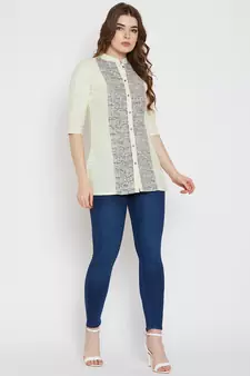 Lemon printed cotton tunics