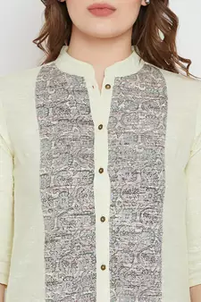 Lemon printed cotton tunics
