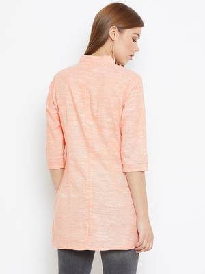 Peach printed cotton tunics 2
