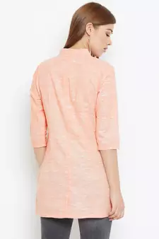 Peach printed cotton tunics