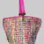 Pink Tote Enhanced With Multi Coloured Yarn