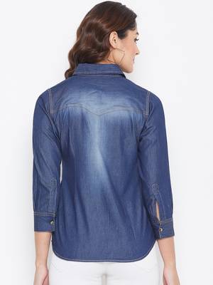 Navy-blue plain denim tunics 2