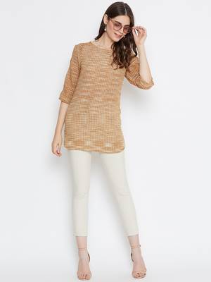 Beige printed cotton tunics 4