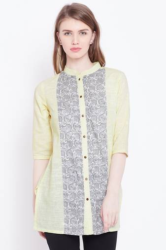 Lemon printed cotton tunics