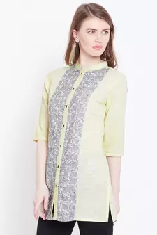 Lemon printed cotton tunics
