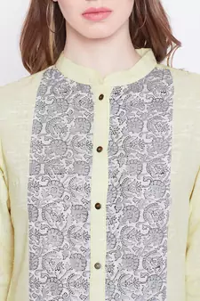 Lemon printed cotton tunics