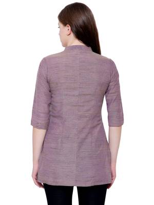 Burgundy printed cotton tunics 2