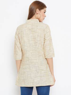 Beige printed cotton tunics 2