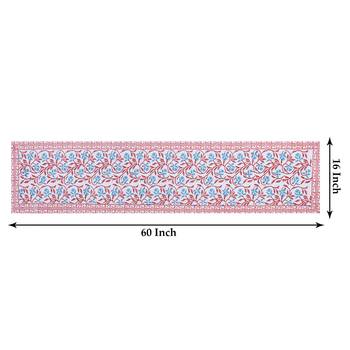 TEXSTYLERS 100% Cotton Block Printed 16x60 Inches Table Runner 2