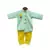 Acqua Green Ajkan with Yellow Chudidar