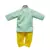 Acqua Green Ajkan with Yellow Chudidar