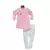 Pink Ajkan with Off white Chudidar