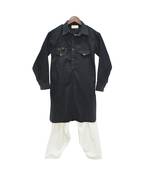 Blue Mirror Embroidery Top And Printed Sharara