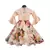 Peach Tie Knotte Top with Floral Print Lehenga