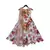 White Floral Printed Lehenga Choli with Pink Dupatta