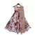 White Floral Printed Lehenga Choli with Pink Dupatta