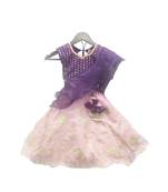 Purple Choli with Pink Lehenga