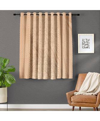 A Cream Printed Polyester Window and Shower etc Curtain 1