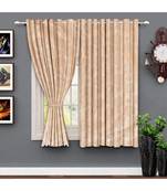 A Beige Printed  Polyester Window and Shower etc Curtain