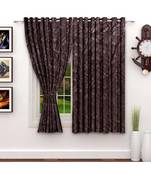 A Dark Brown Polyester Window and Shower etc Curtain