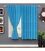 A Blue Printed Polyester Window and Shower etc Curtain