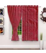 A Dark Red Printed Polyester Window and Shower etc Curtain