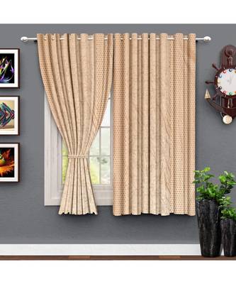 A Cream Printed Polyester Window and Shower etc Curtain 1
